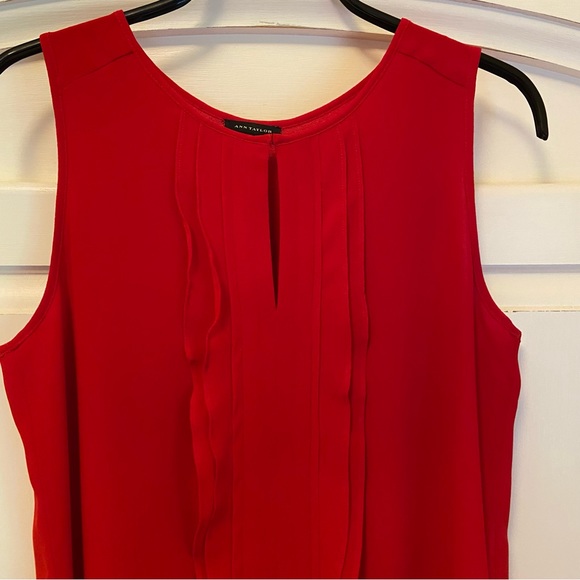 Ann Taylor Sleeveless Blouse - Red - Picture 1 of 11